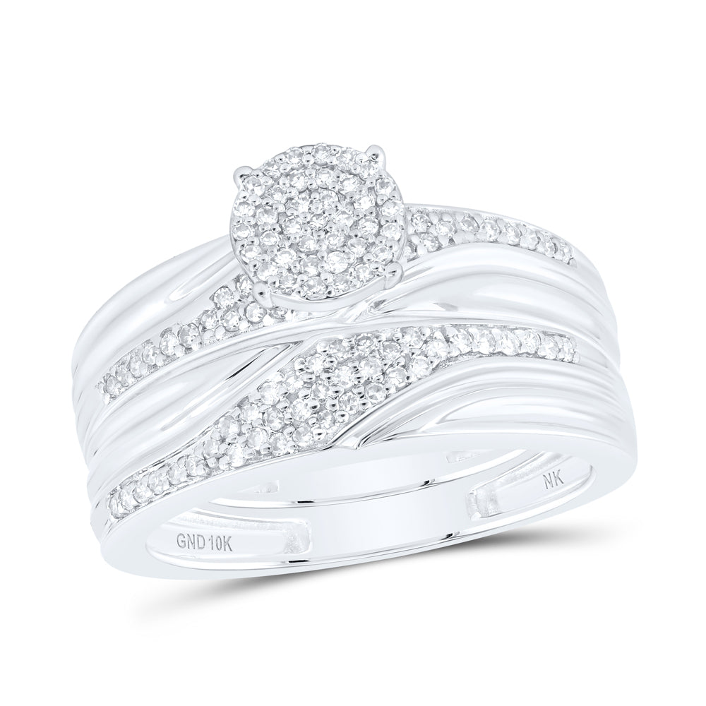 1/2CTW-DIA NK ROUND SHAPE TRIO SET