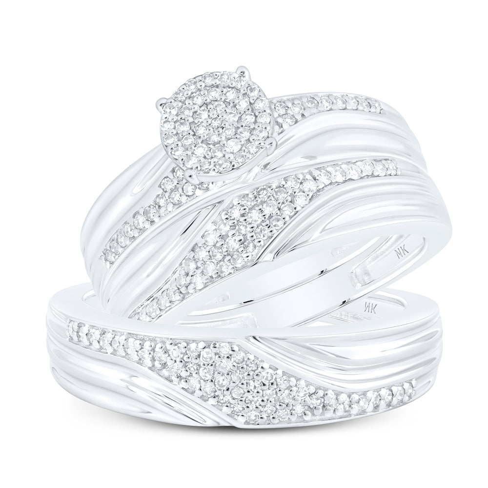 1/2CTW-DIA NK ROUND SHAPE TRIO SET