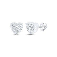 1/20CTW-DIA P4 GIFT HEART STUD EARRING