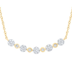 10K Yellow Gold 1/4 CTW-Natural Diamond Fashion Necklace (18-Inch ) 0.66 Gram