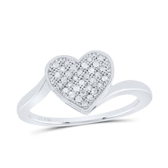 1/5 CTW-DIA P4 GIFT HEART RING