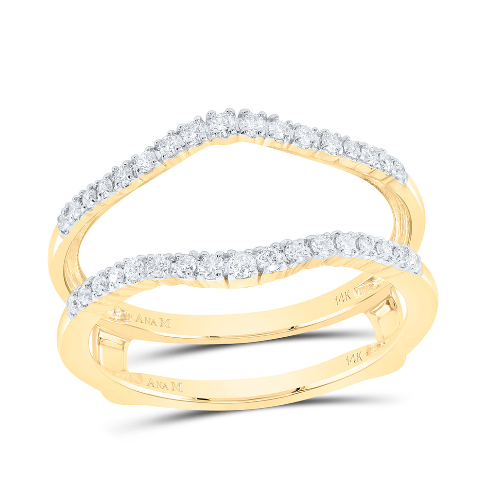 14K Yellow Gold 1/4 CTWnatural Diamond Enhancer Ring 2.95 Gram