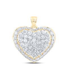 1 3/8CTW-DIA NK HEART PENDANT