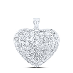 1 3/8CTW-DIA NK HEART PENDANT
