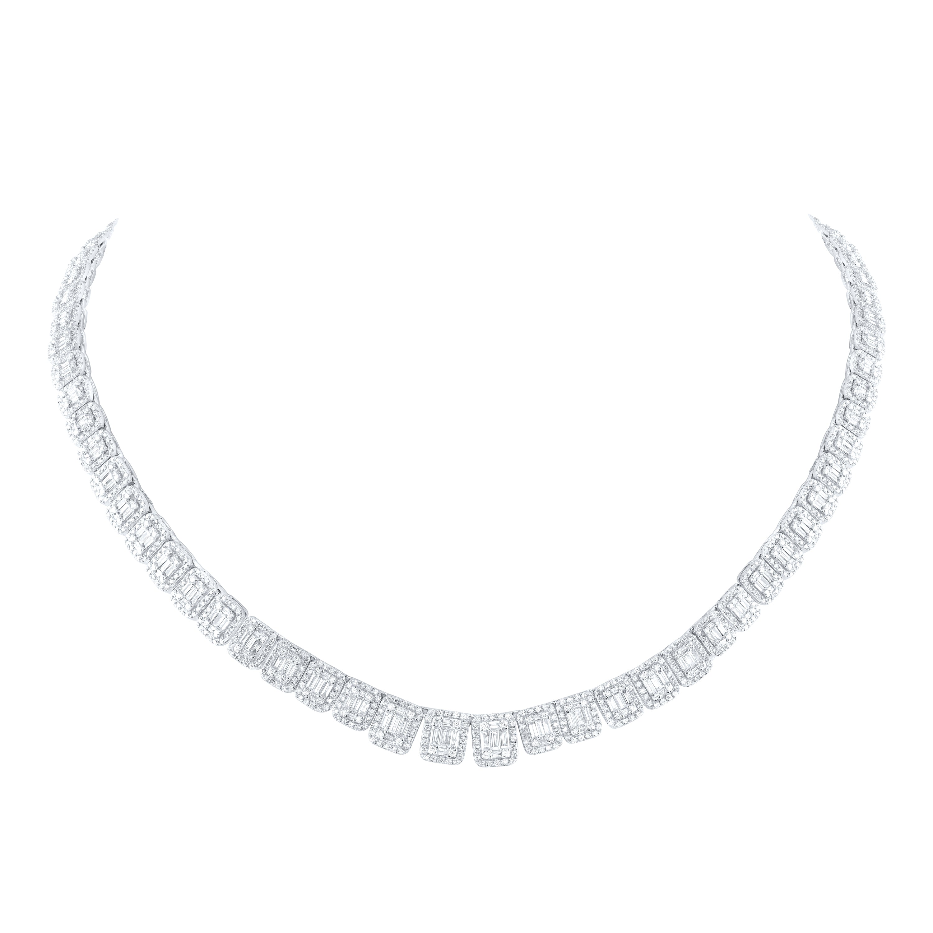 7 7/8CTW-DIA ANA M LADIES NECKLACE (17 INCH)