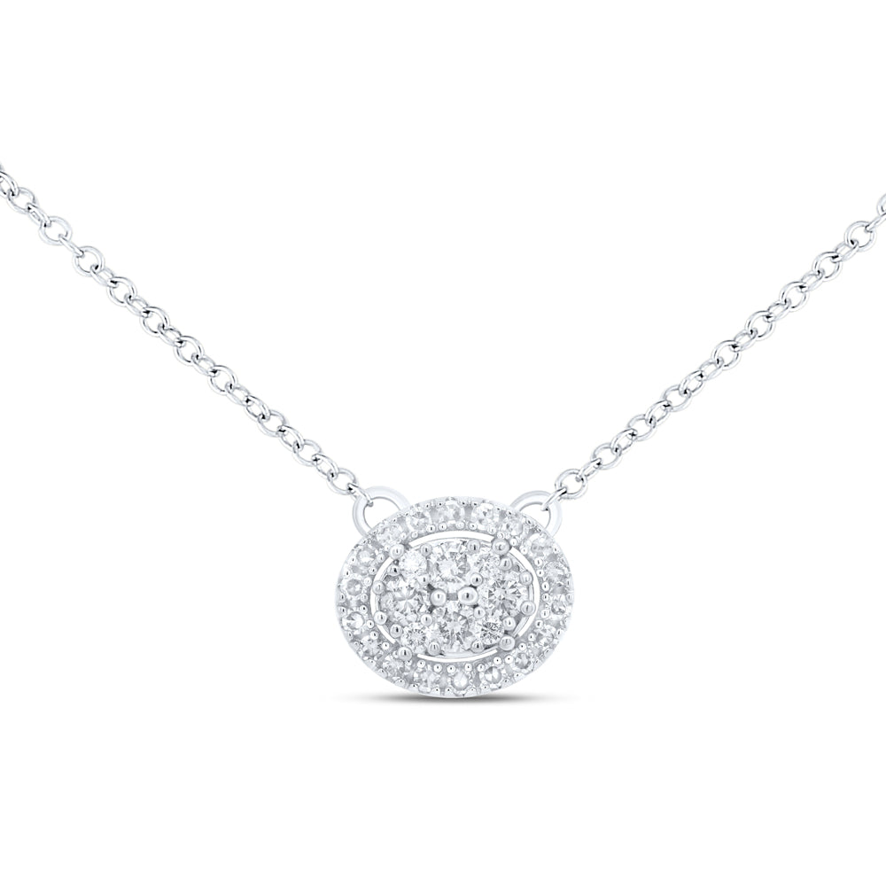 1/4CTW-DIA NK FASHION ROUND SHAPE NECKLACE(18 INCH)