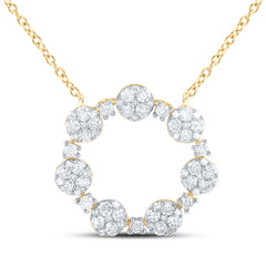 1CTW-DIA NK FASHION ROUND SHAPE NECKLACE(18 INCH)