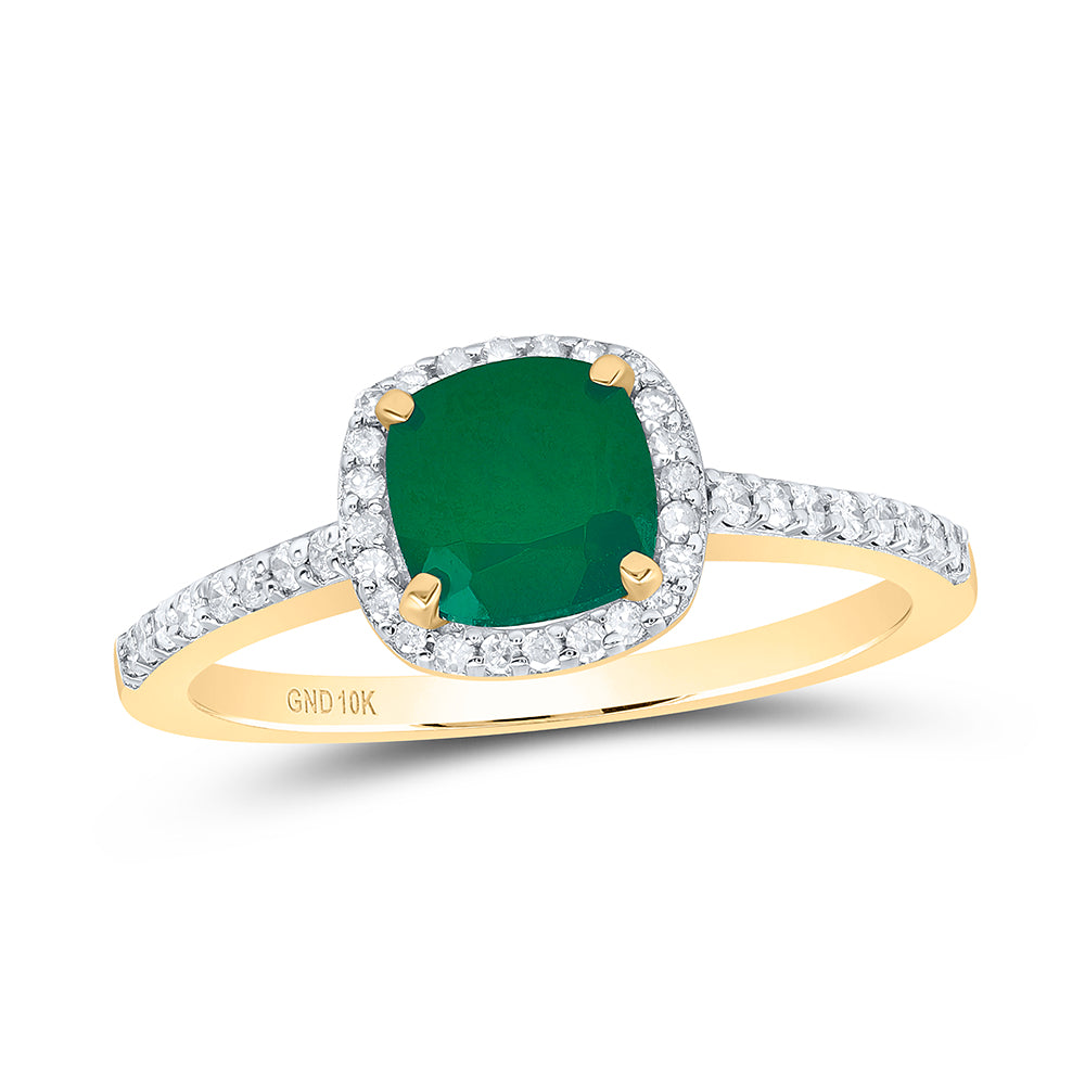 1/5CTW-DIA P1 6.10 MM-CU-EM SYNTHETIC RING