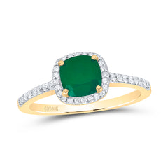 1/5CTW-DIA P1 6.10 MM-CU-EM SYNTHETIC RING