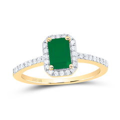 1/4CTW-DIA P1 6.70 X 4.50 MM-EM-EM SYNTHETIC RING