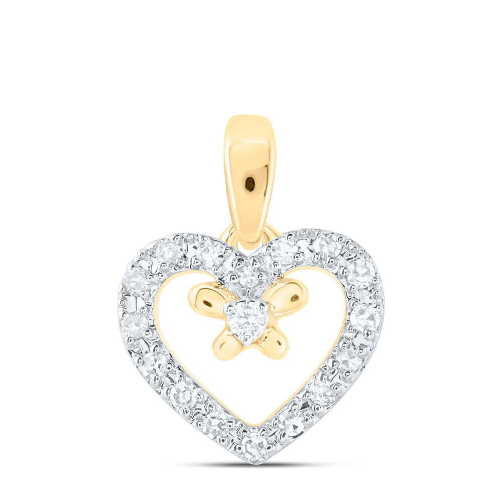 1/20CTW-DIA NK GIFT HEART PENDANT