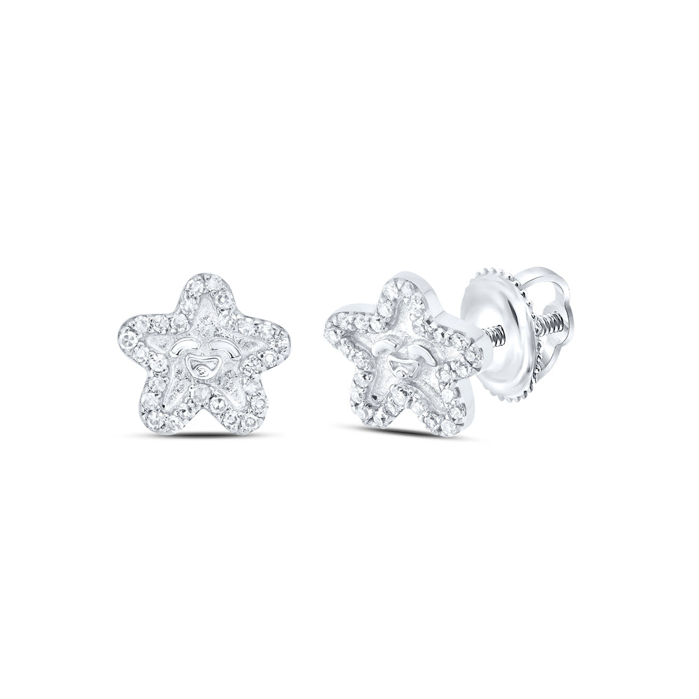 1/8CTW-DIA NK GIFT STAR FISH EARRINGS