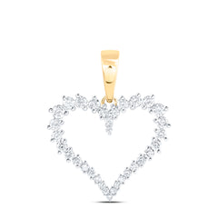3 1/3CTW-DIA NK GIFT HEART PENDANT