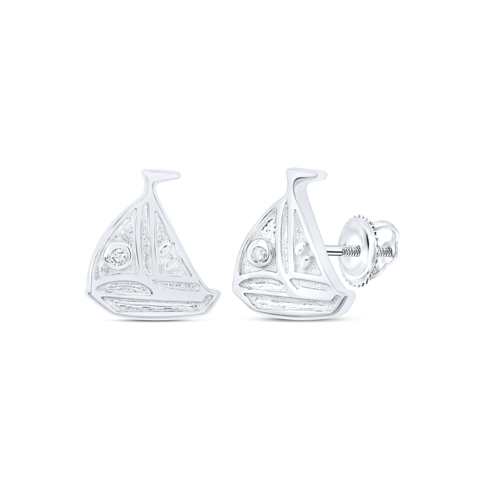 0.004CTW-DIA NK GIFT BOAT EARRINGS