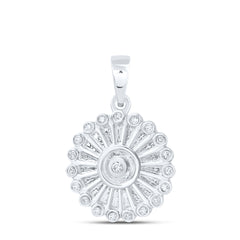 1/20CTW-DIA NK GIFT SUN FLOWER PENDANT