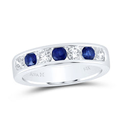 5/8CTW-DIA ANA M 1/2CTW RD-BS NAT GEM BAND