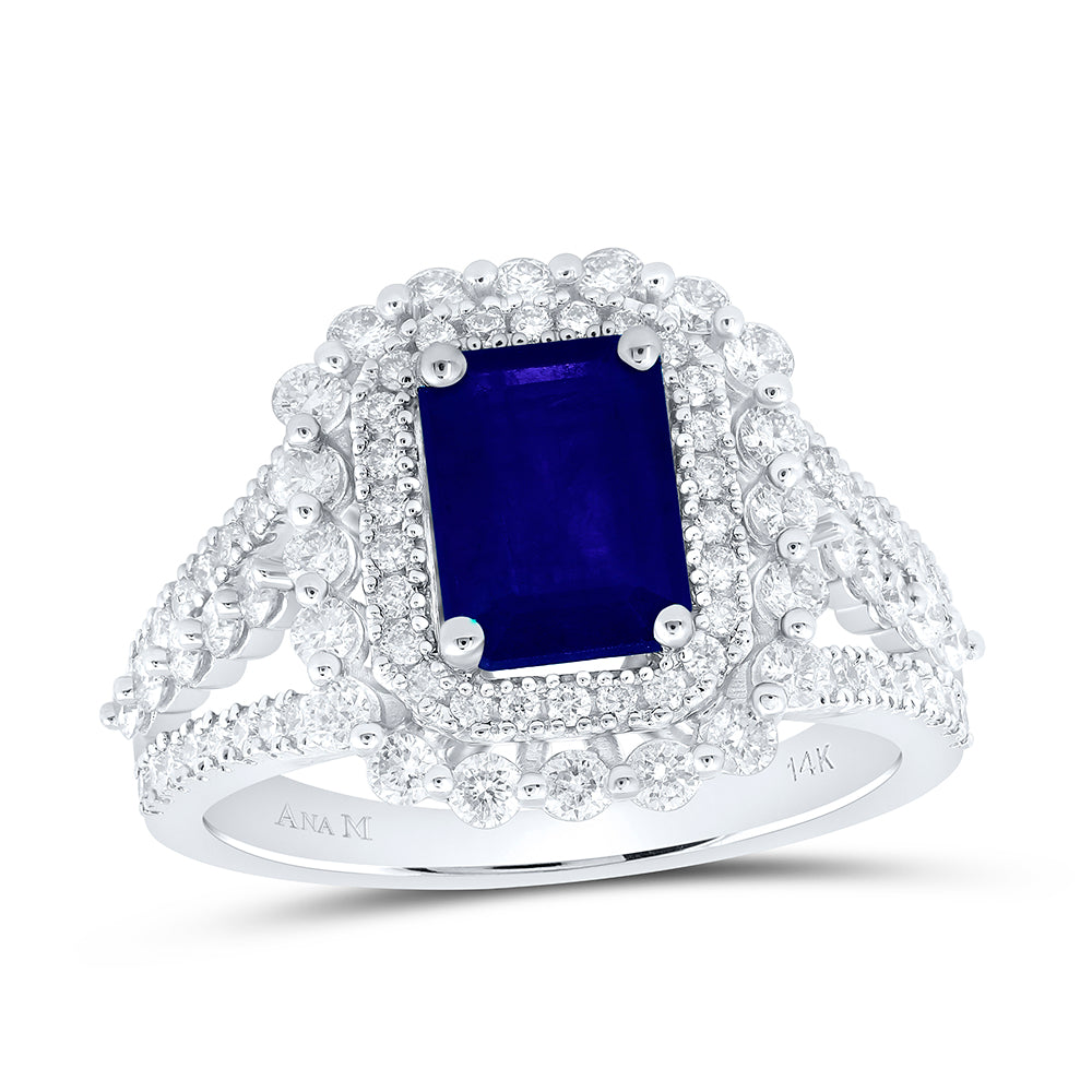 1CTW-DIA ANA M  8X6 MM BS-EM NAT GEM RING