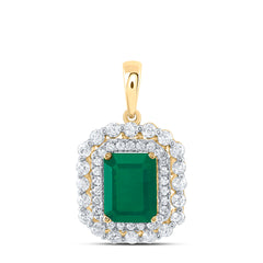 1/2CTW-DIA ANA M 8 X 6 MM EM-EM NAT GEM PENDANT