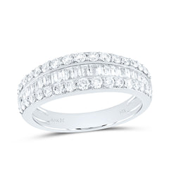 14K White Gold 1 CTW-Natural Diamond Fashion Band 3.56 Gram