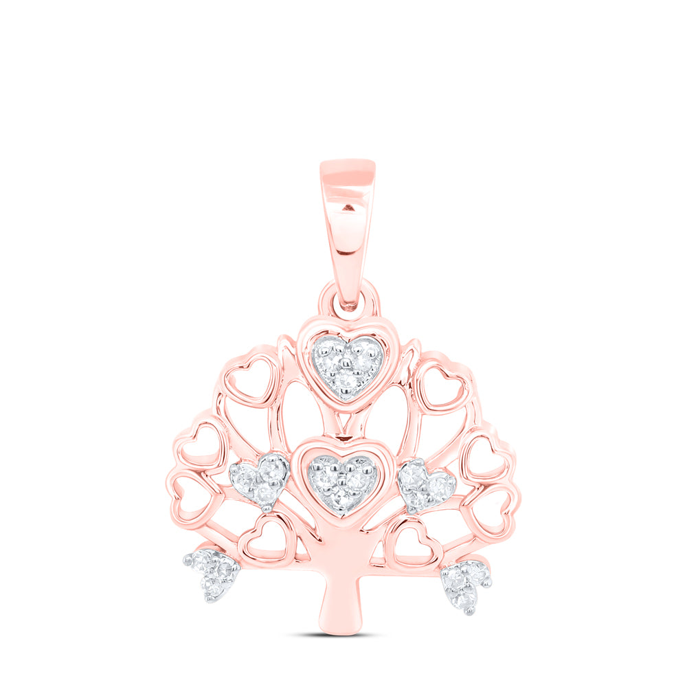 1/20CTW-DIA NK GIFT TREE HEART PENDANT