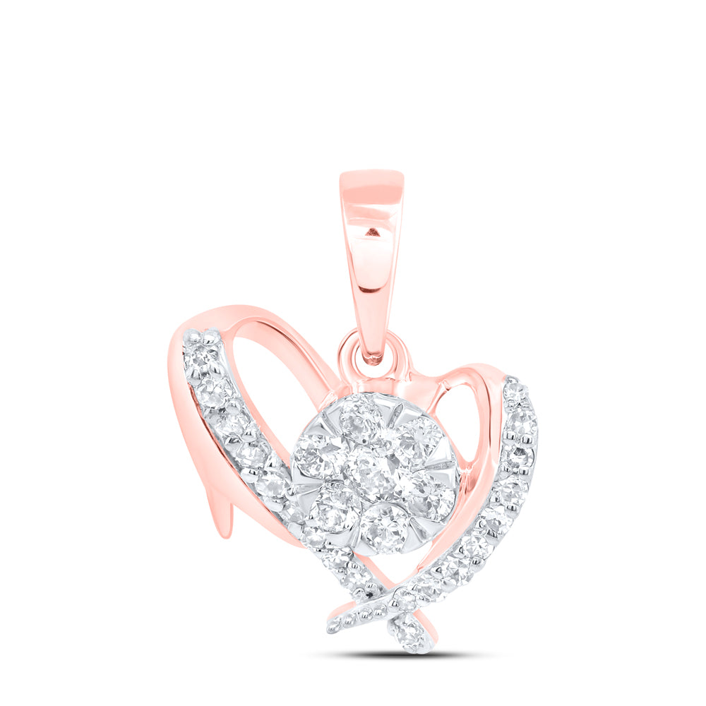 1/5CTW-DIA NK GIFT HEART PENDANT