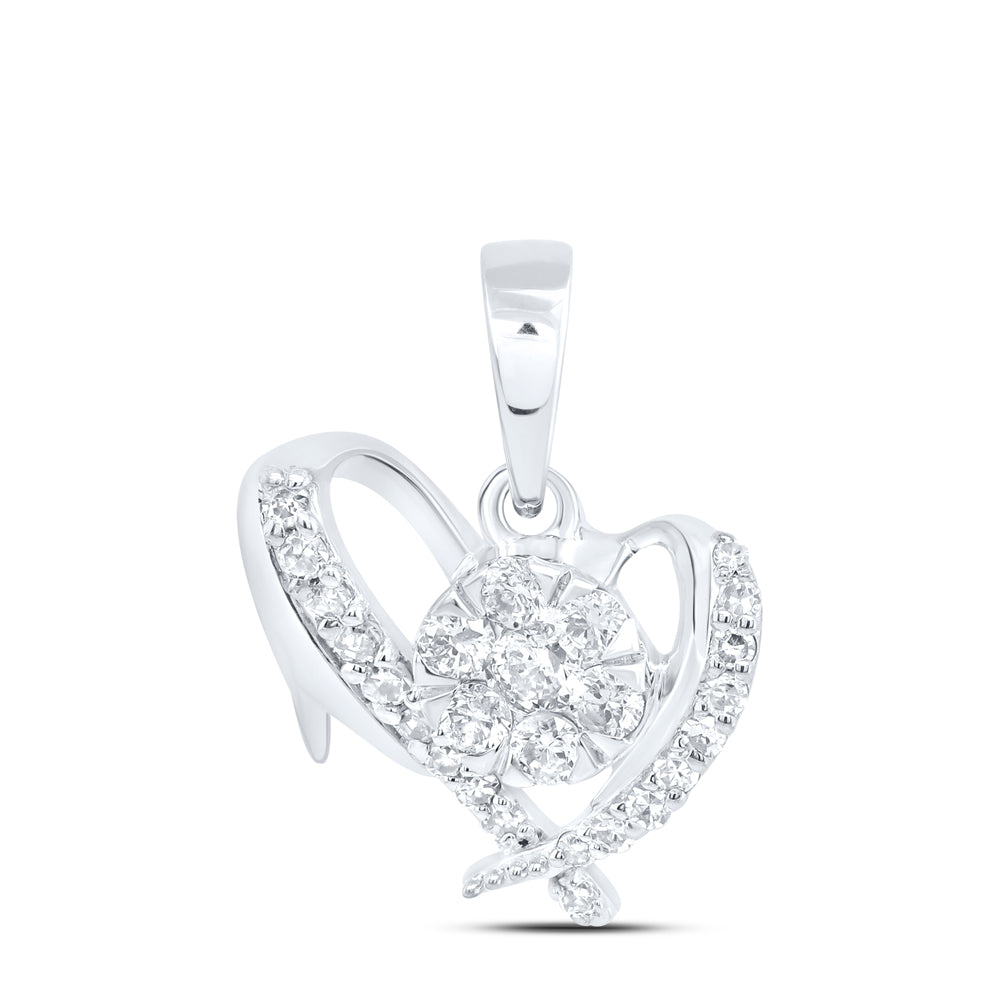 1/5CTW-DIA NK GIFT HEART PENDANT