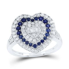 5/8CTW-DIA NK 3/8CTW RD- SAPP NAT GEM HEART RING