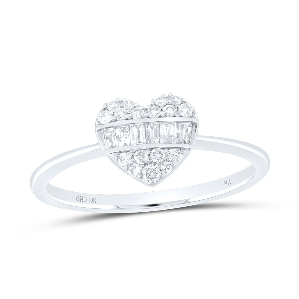 1/4CTW-DIA NK FASHION HEART RING