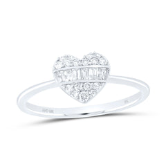1/4CTW-DIA NK FASHION HEART RING