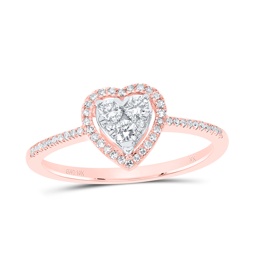 1/4CTW-DIA NK FASHION HEART RING