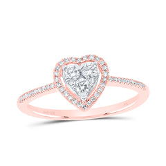 1/4CTW-DIA NK FASHION HEART RING