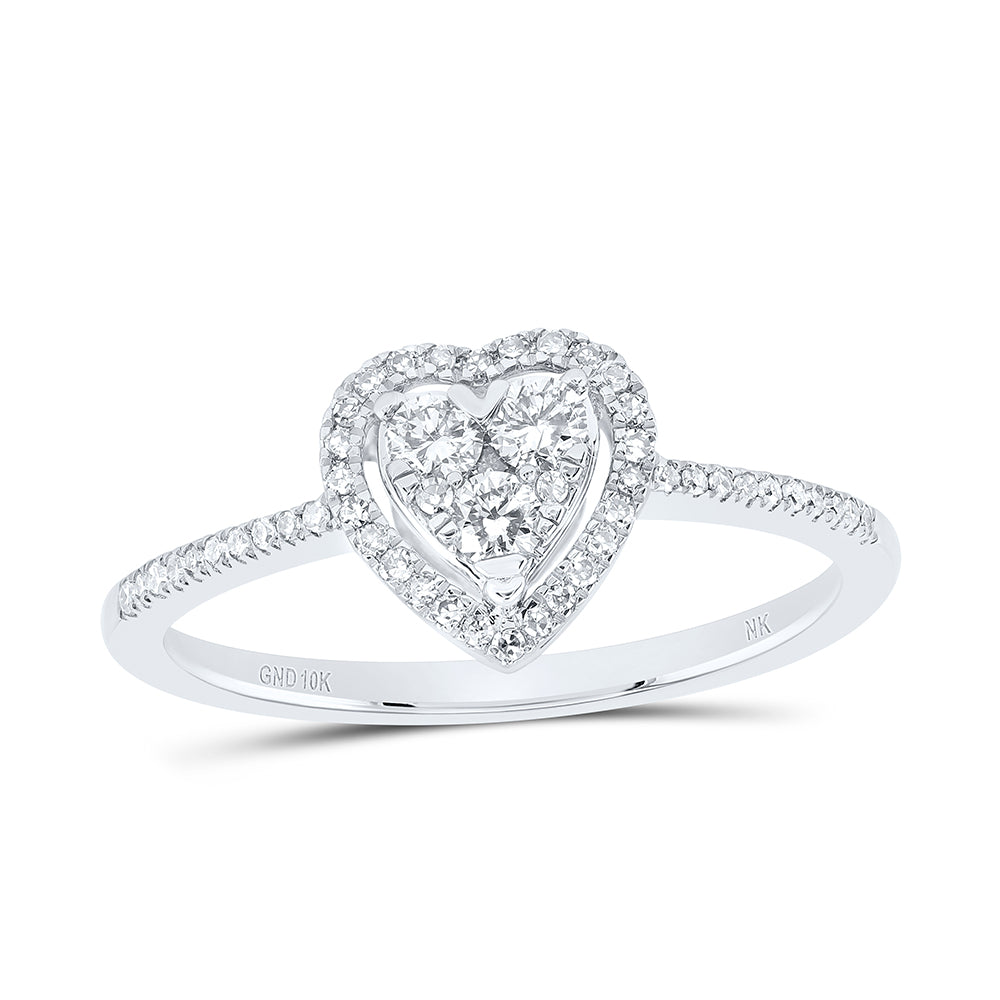 1/4CTW-DIA NK FASHION HEART RING