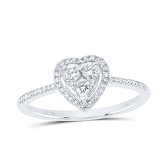 1/4CTW-DIA NK FASHION HEART RING