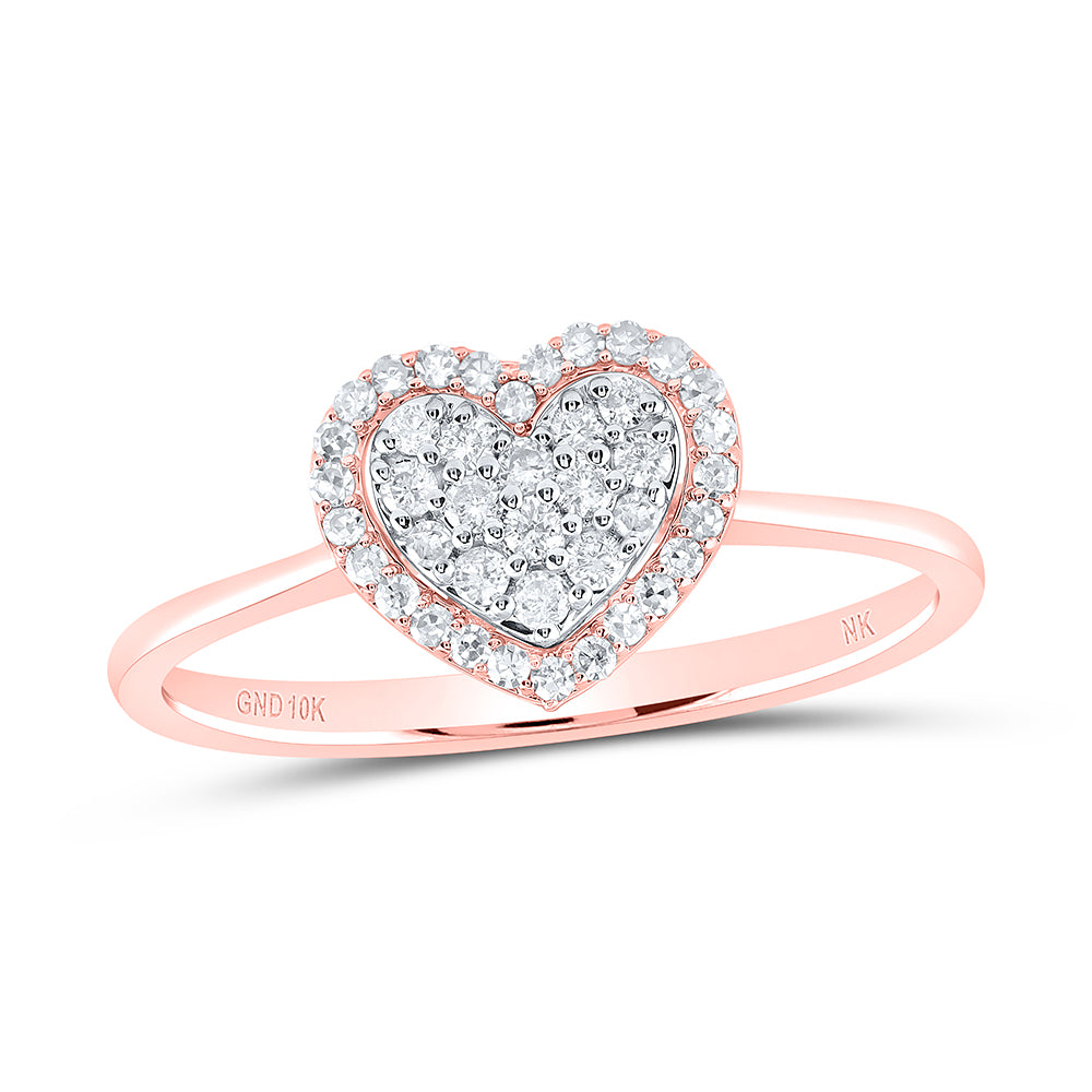 1/4CTW-DIA NK FASHION HEART RING