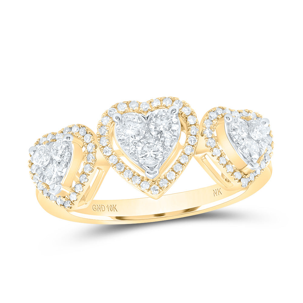 1/2CTW-DIA NK FASHION HEART RING