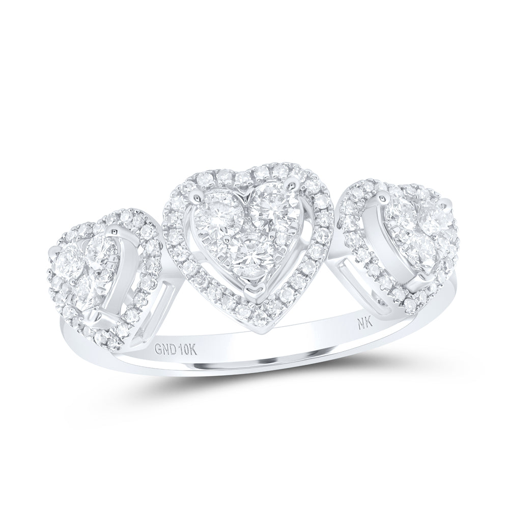 1/2CTW-DIA NK FASHION HEART RING
