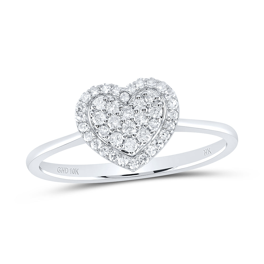 1/4CTW-DIA NK FASHION HEART RING