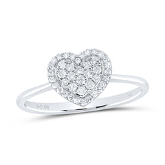 1/4CTW-DIA NK FASHION HEART RING