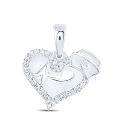 1/10CTW-DIA NK GIFT NURSE HEART PENDANT