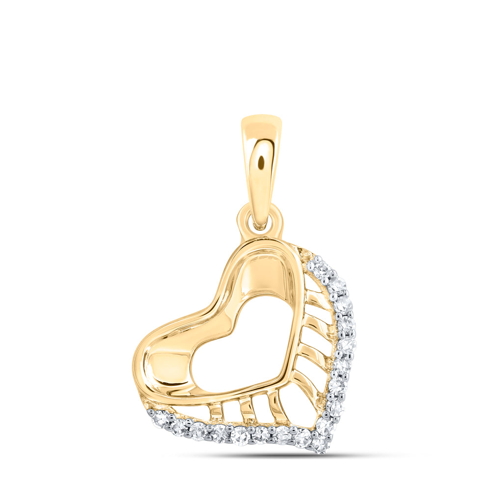 1/12CTW-DIA NK GIFT HEART PENDANT