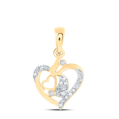 1/12CTW-DIA NK GIFT HEART PENDANT
