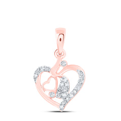 1/12CTW-DIA NK GIFT HEART PENDANT
