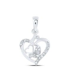 1/12CTW-DIA NK GIFT HEART PENDANT