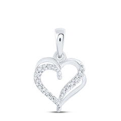 1/12CTW-DIA NK GIFT HEART PENDANT