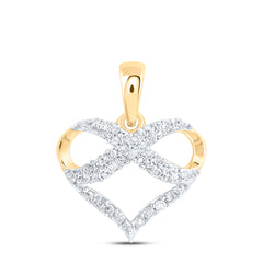 1/6CTW-DIA NK GIFT INFINITY HEART PENDANT