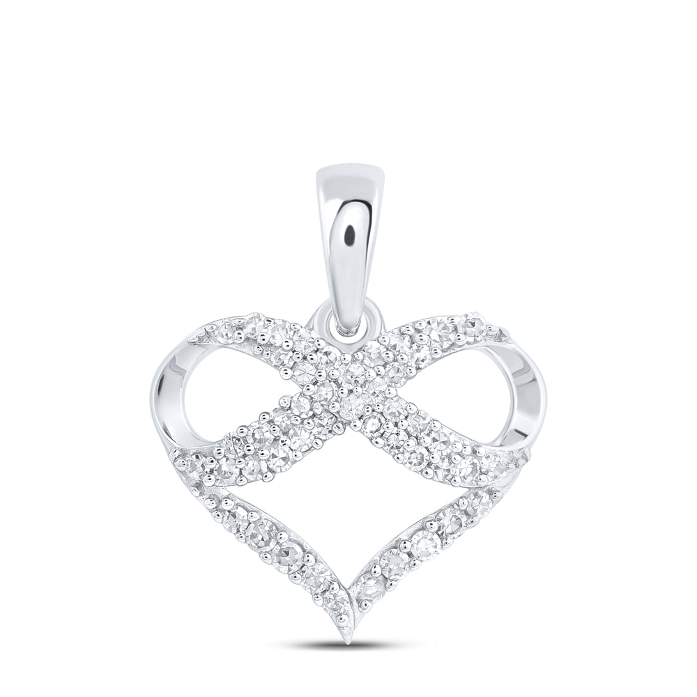 1/6CTW-DIA NK GIFT INFINITY HEART PENDANT