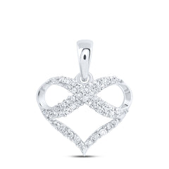 1/6CTW-DIA NK GIFT INFINITY HEART PENDANT