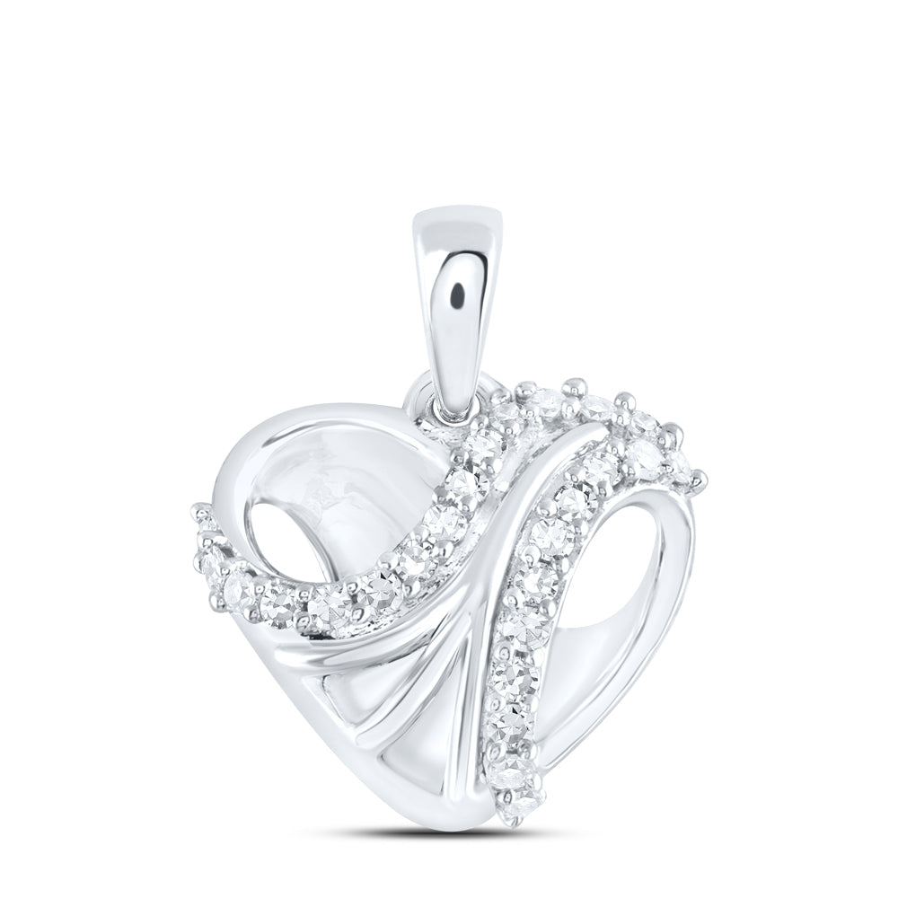 1/6CTW-DIA NK GIFT HEART PENDANT
