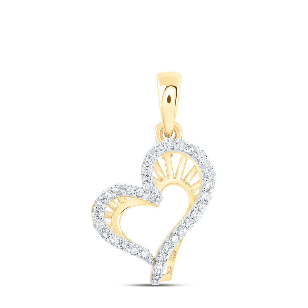 1/10CTW-DIA NK GIFT HEART PENDANT