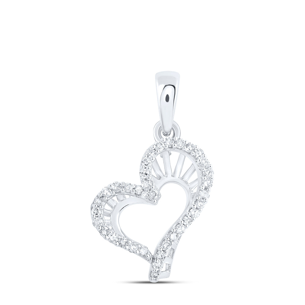 1/10CTW-DIA NK GIFT HEART PENDANT